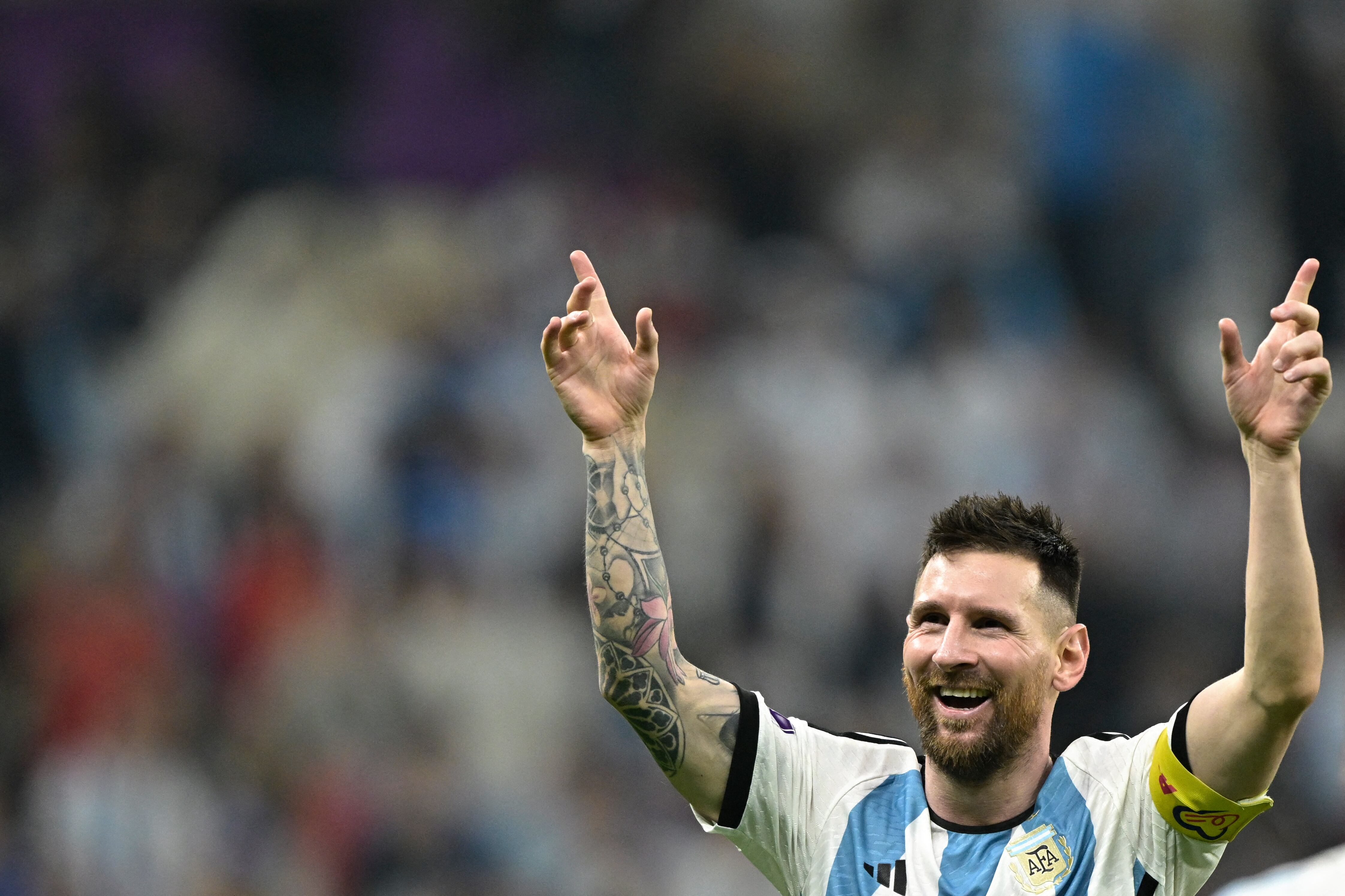Lionel Messi jugará su segunda final de una Copa del Mundo con Argentina. Foto: AFP.
