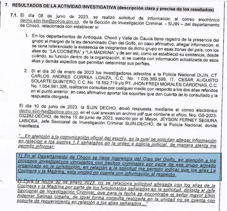 Alias La Madrina y La Cocinera, como bautizaron a las exempleadas de Laura Sarabia, no existían en el Clan del Golfo. Estos son los informes de inteligencia