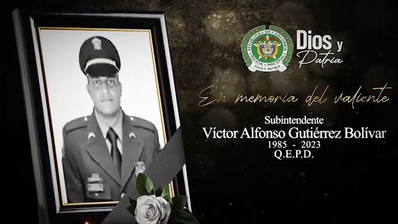 El subintendente de la Policía Víctor Gutiérrez fue asesinado este 26 de noviembre en Valledupar.