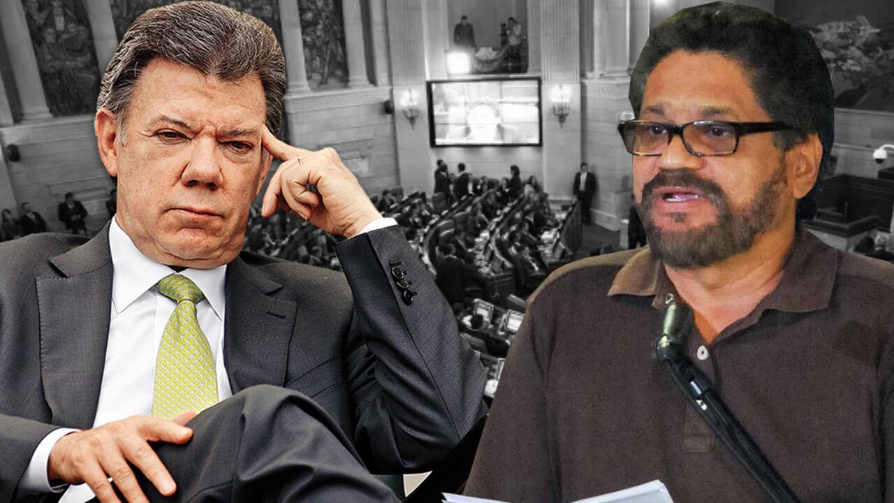 Juan Manuel Santos e Iván Márquez
