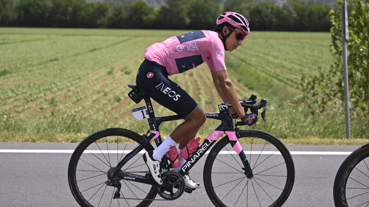 Egan Bernal, durante la etapa 12 del Giro de Italia 2021