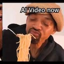 Comparativa de un video creado con IA de Will Smith comiendo espagueti