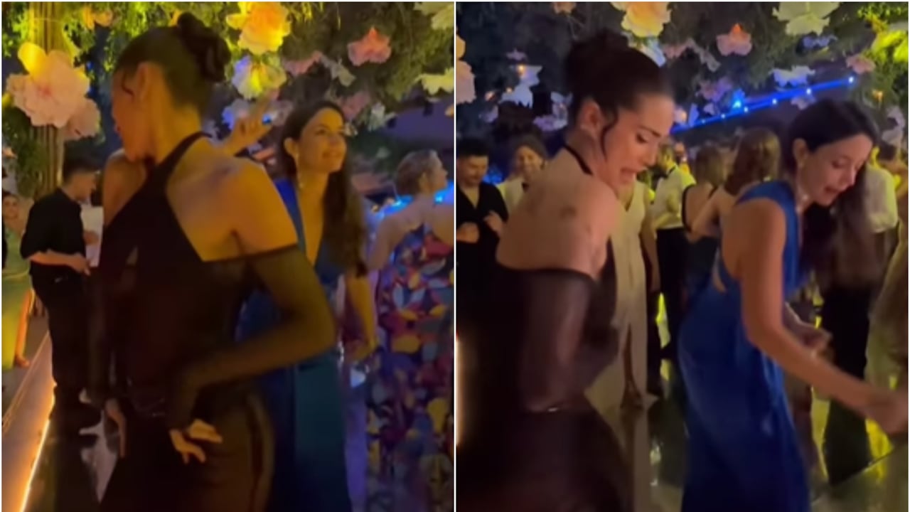 Maleja Restrepo y Greeicy compartieron en la boda de Gabriela Tafur y Esteban Santos y se robaron las miradas.