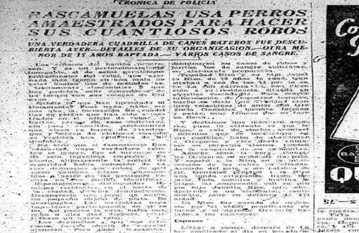 El Rascamuelas, uno de los falsos criminales con los que Ximénez mantuvo en vilo a Bogotá entera. La policía organizó una redada para atrapar a este delincuente que sólo existía en su imaginación.