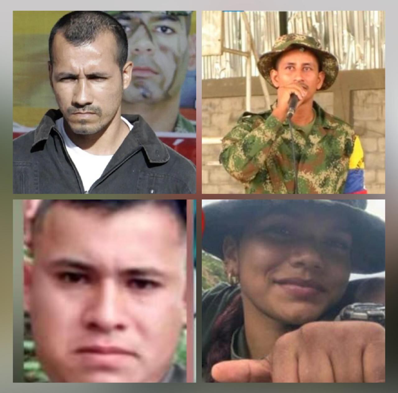 De izquierda a derecha, alias Gafas, alias Giovanni, alias Kevin y alias Paola.