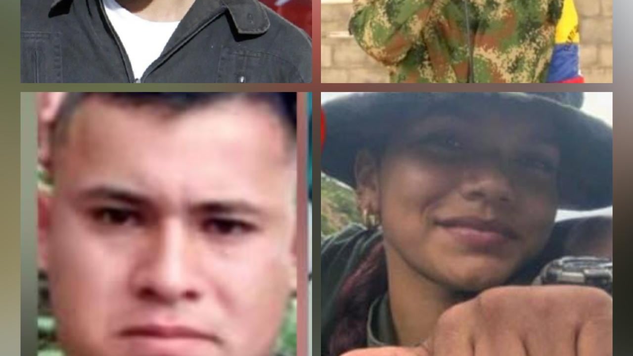 De izquierda a derecha, alias Gafas, alias Giovanni, alias Kevin y alias Paola.