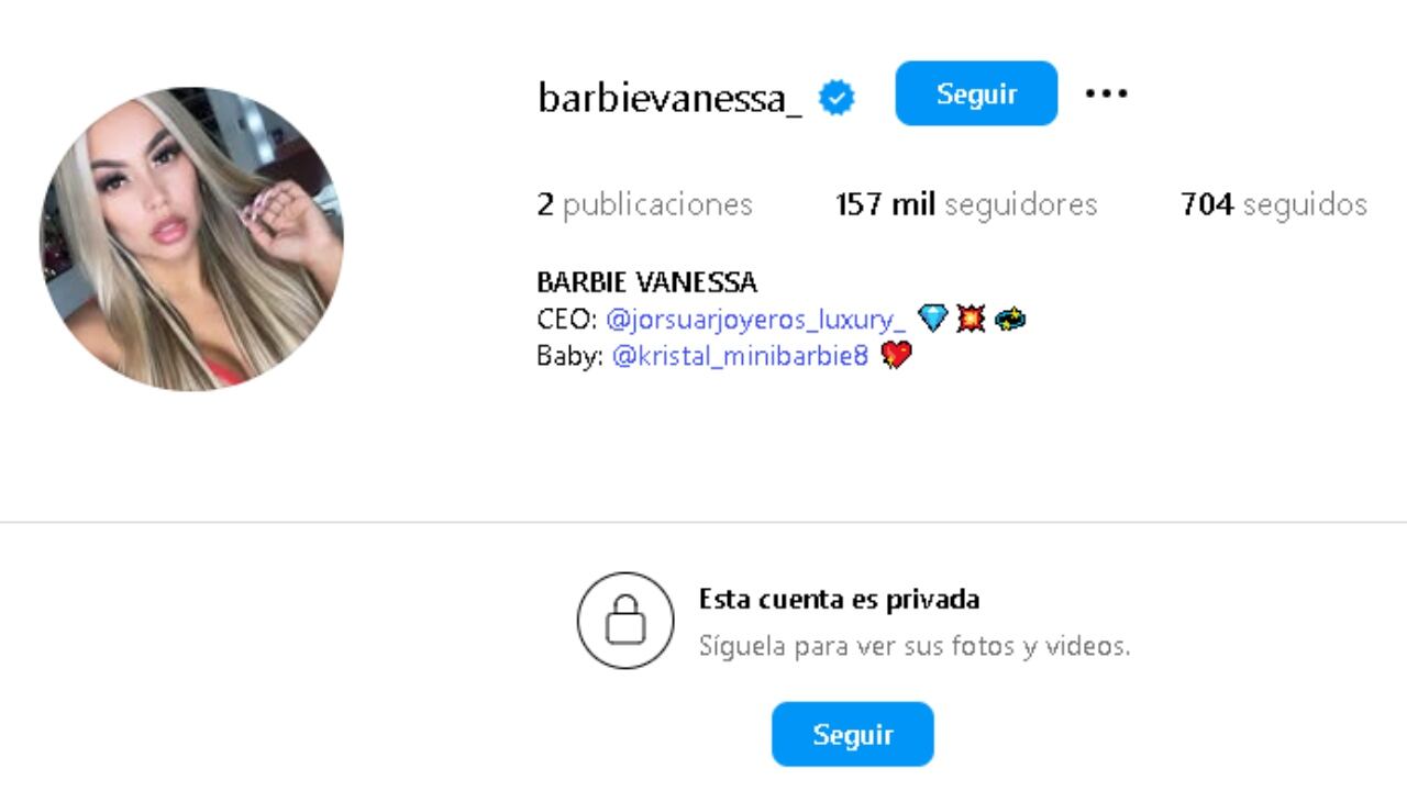 La cuenta de la mujer ahora está en privado.