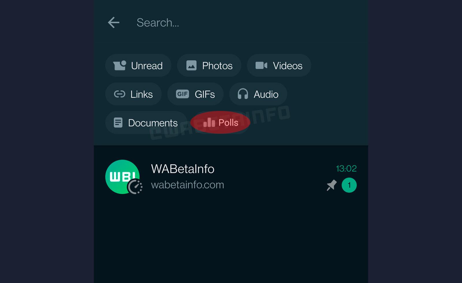 El buscador WhatsApp permitirá al usuario encontrar las encuestas en sus chats.