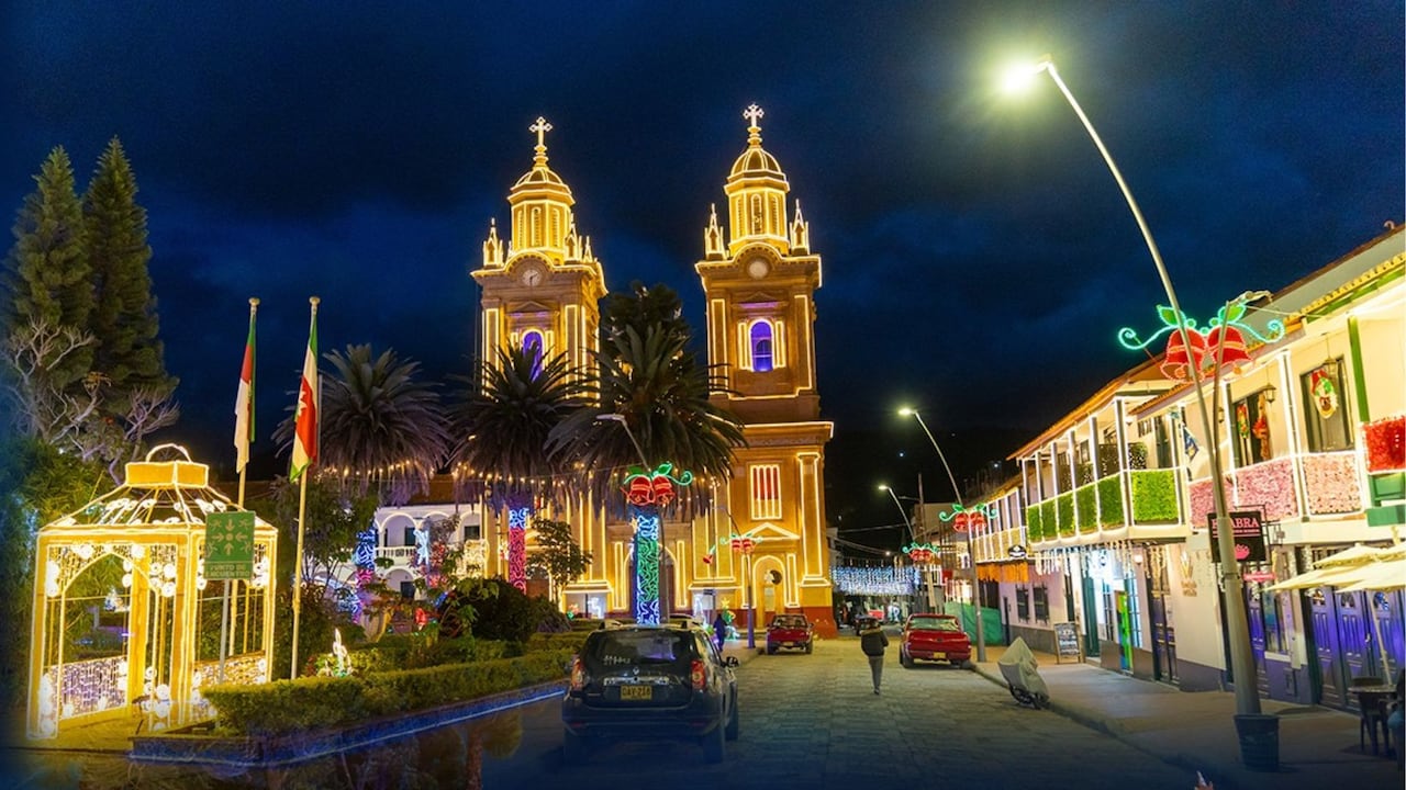 Así se ve Jenesano en Navidad.