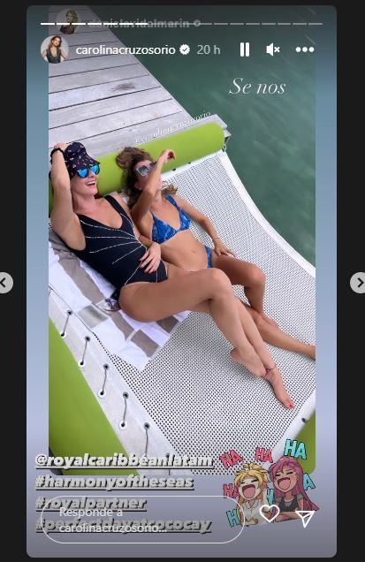 Carolina Cruz y la esposa de Nicolás de Zubiría