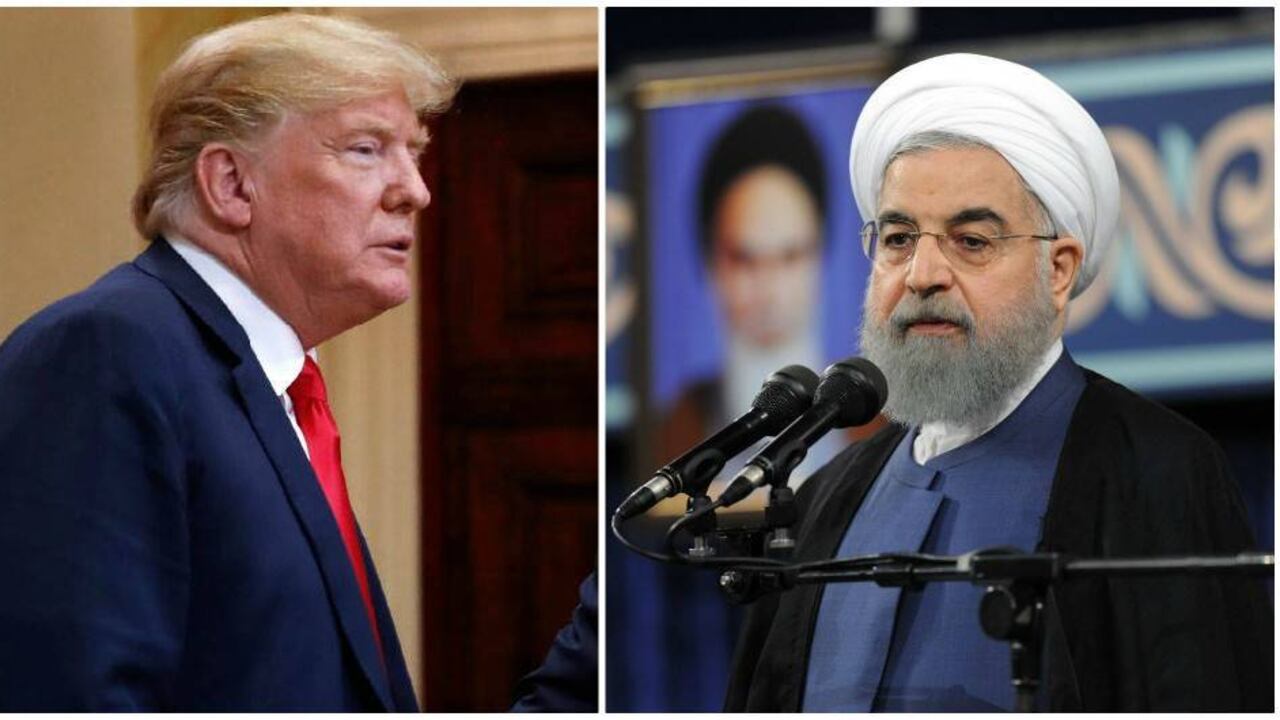 Donald Trump, presidente de EE. UU., y Hasán Rohaní, presidente de Irán.