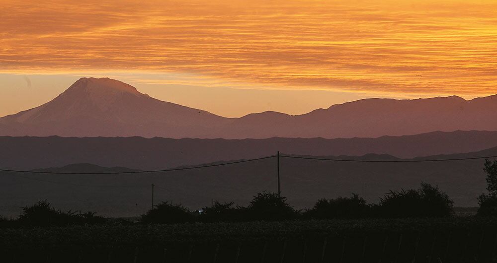 Atardecer en Otaviano, en Luján de Cuyo