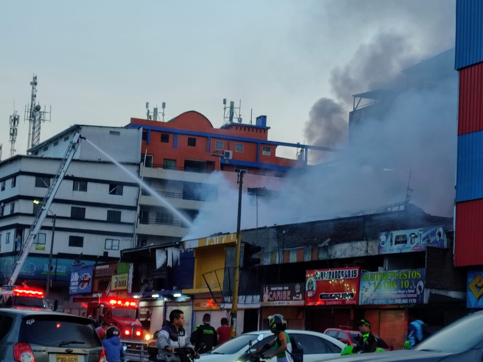 Incendio en el centro de Cali