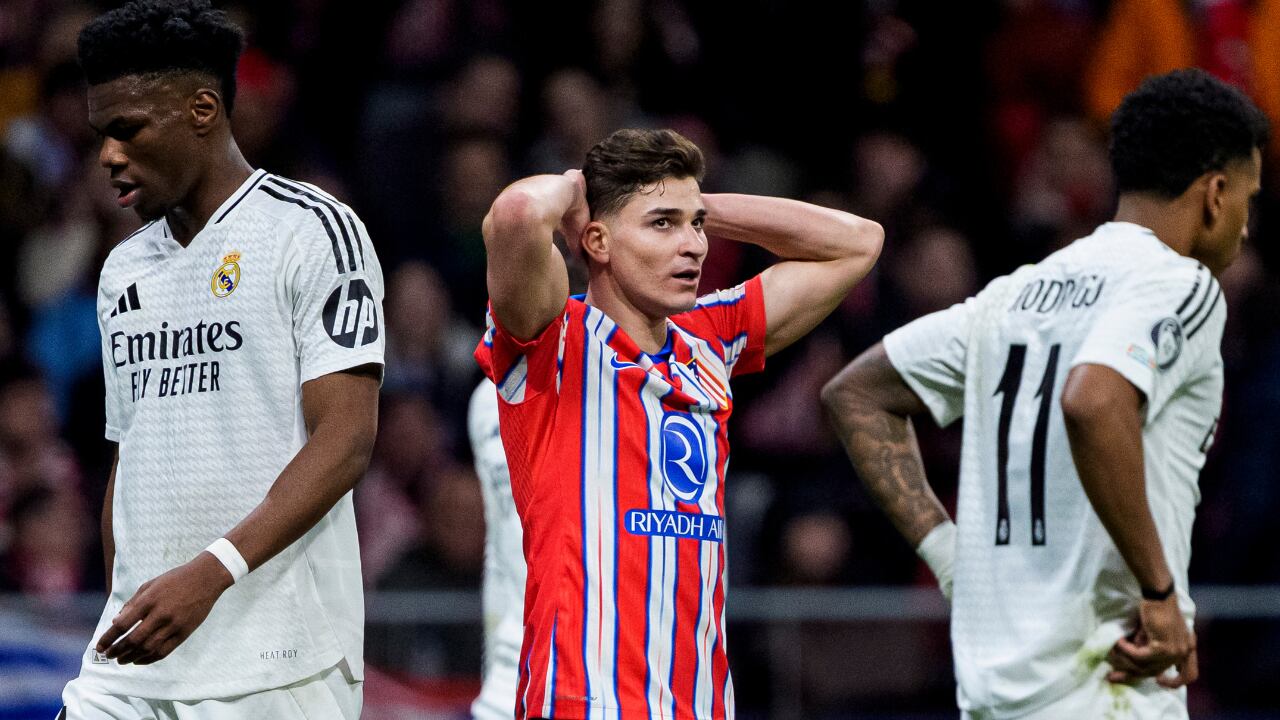 Imagen del partido entre Real Madrid, y Atlético Madrid, por la vuelta de los octavos de final de la Champions League.