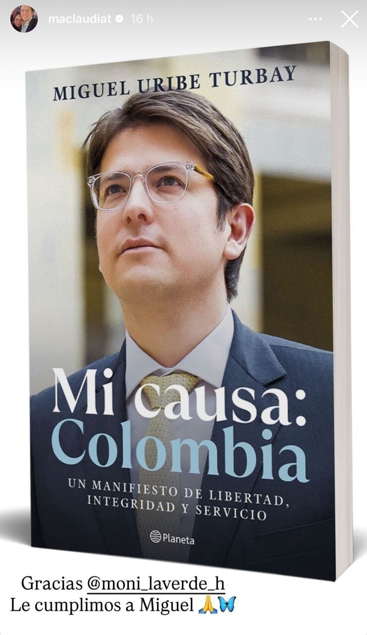 María Claudia Tarazona envía sentido mensaje tras el lanzamiento del libro de Miguel Uribe Turbay, “le cumplimos”