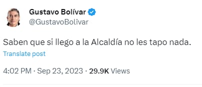 El mensaje de Gustavo Bolívar, ¿con algún destinatario?