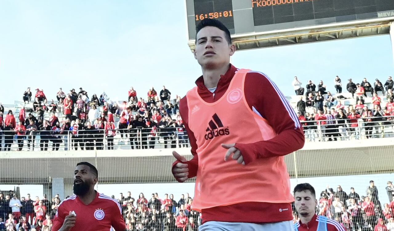 James Rodríguez volvió a la titularidad con Olympiacos este 19 de marzo.