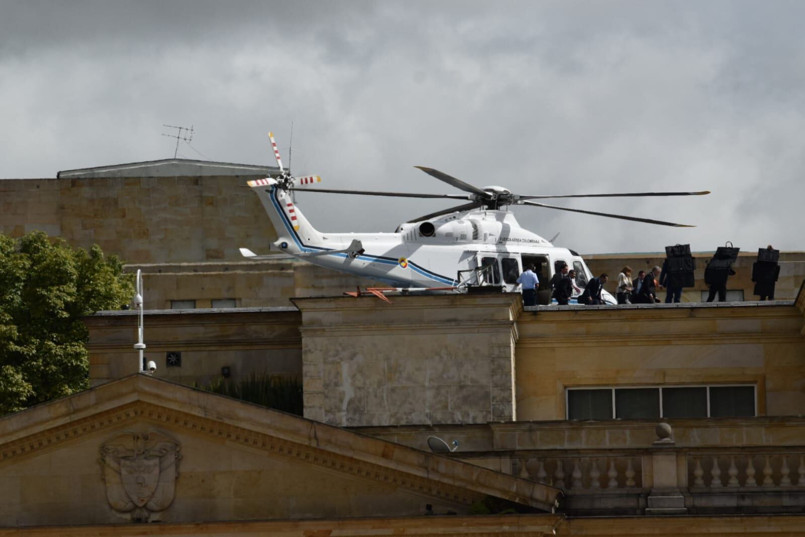 Helicóptero en la Casa de Nariño