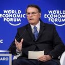 Jair Bolsonaro, presidente de Brasil, en el Foro Económico Mundial 2019. Foto: Fabrice Coffrini/AFP