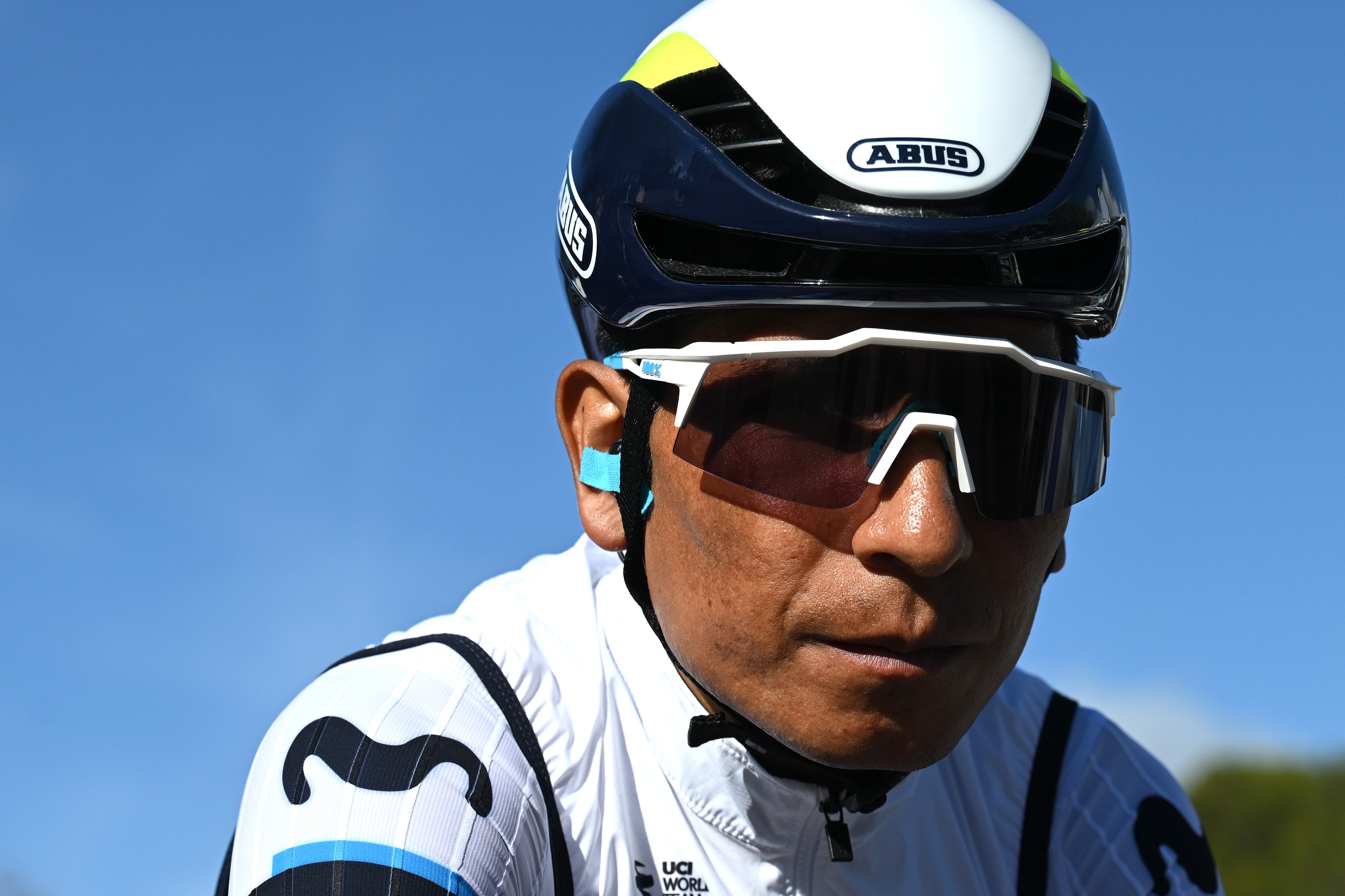 PALMANOVA- CALVIA, SPAIN - JANUARY 29: Nairo Quintana of Colombia and Movistar Team prior to the 34th Challenge Ciclista Mallorca 2025 - 24th Trofeo Calvia a 149.6km one day race from Palmanova to Palmanova on January 29, 2025 in Palmanova - Calvia, Spain. (Photo by Tim de Waele/Getty Images)