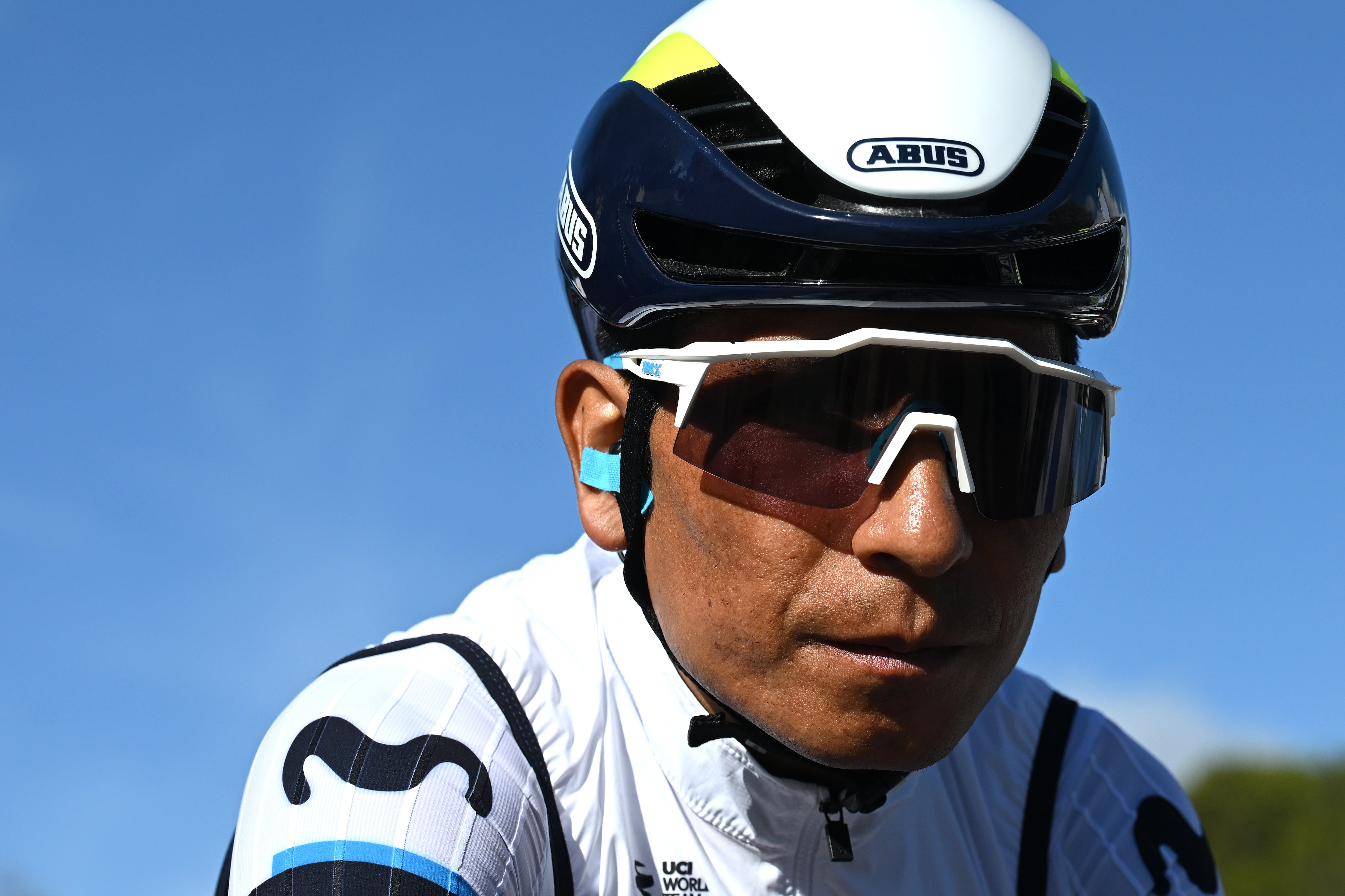 PALMANOVA- CALVIA, SPAIN - JANUARY 29: Nairo Quintana of Colombia and Movistar Team prior to the 34th Challenge Ciclista Mallorca 2025 - 24th Trofeo Calvia a 149.6km one day race from Palmanova to Palmanova on January 29, 2025 in Palmanova - Calvia, Spain. (Photo by Tim de Waele/Getty Images)