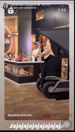 Carolina Soto en Día a Día se llevó el susto de su vida.