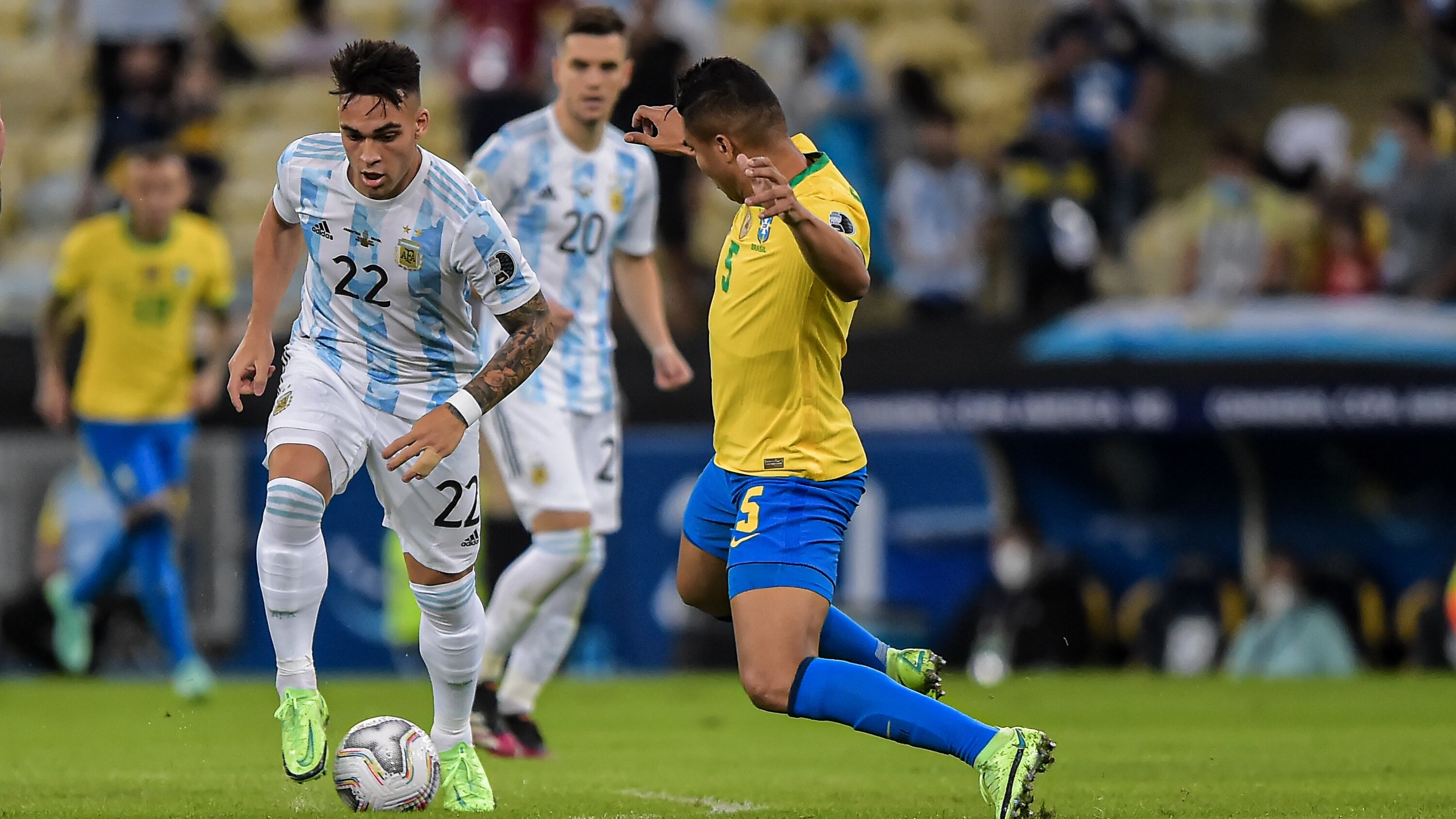 Imagen del último partido entre Brasil y Argentina en el Maracaná.
