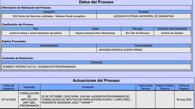 IMPUTACIÓN CARGOS CONTRA EL EXGERENTE DE TRANSMILENIO Y EXREPRESENTANTE DE RECUADO BOGOTÁ