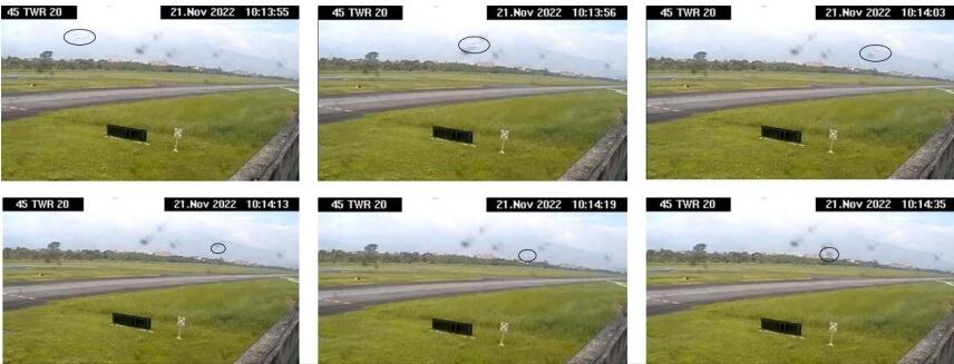 Este es el momento exacto en que la avioneta se estrella con la casa en el barrio Belén.