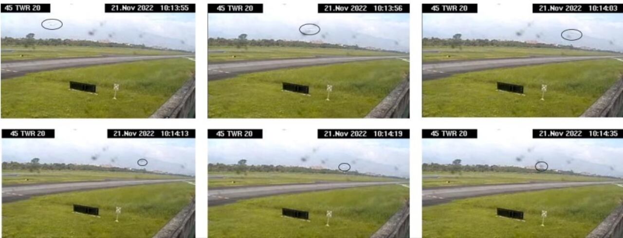 Este es el momento exacto en que la avioneta se estrella con la casa en el barrio Belén.