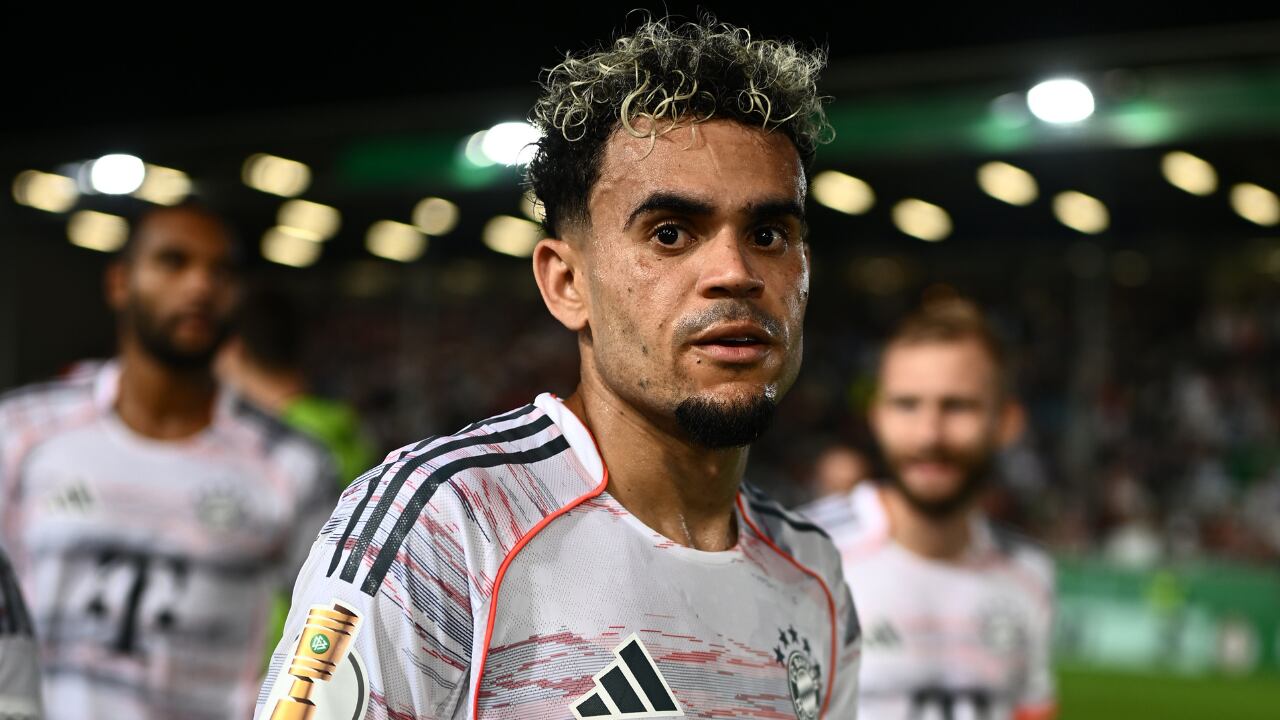 Luis Díaz en su debut de Copa de Alemania con Bayern Múnich