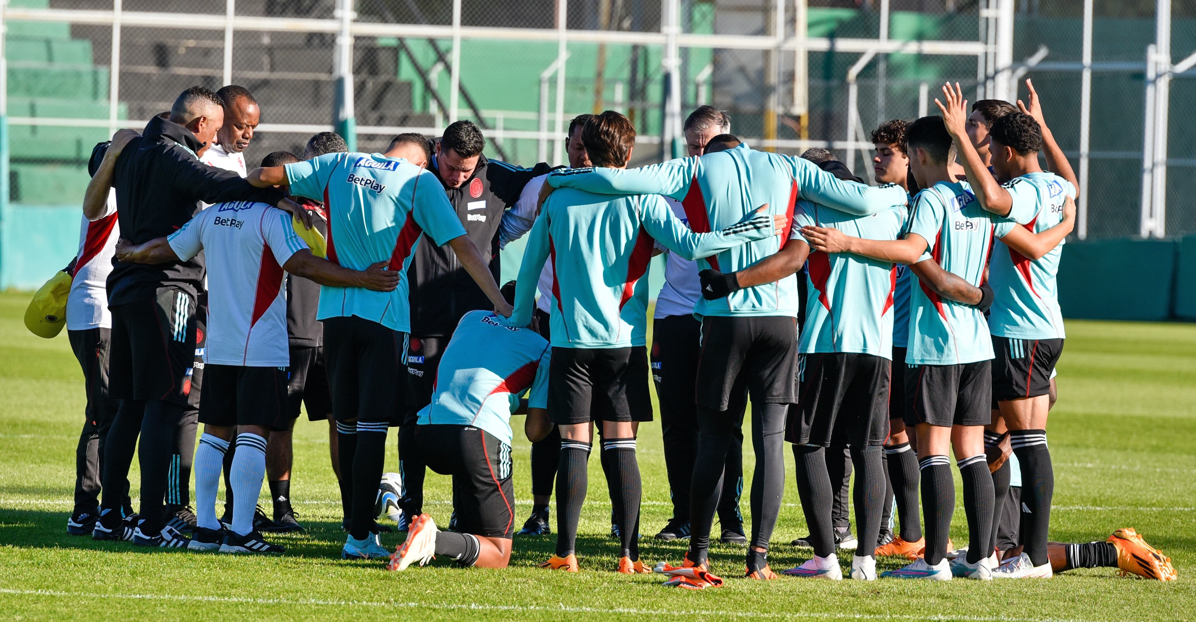 Entrenamiento de la Selección Colombiana de fútbol sub 20 en el mundial de Argentina previo al partido frente a Italia por los cuartos de final.
