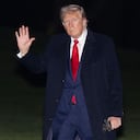 WASHINGTON, DC - APRIL 13: U.S. President Donald Trump walks on the south lawn of the White House on April 13, 2025 in Washington, DC. The president was returning from a weekend in Florida attending a UFC Fight Saturday night. (Photo by Tasos Katopodis/Getty Images)