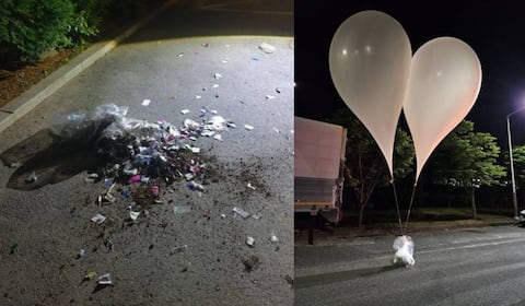 Habrían sido más de 150 globos que llegaron a Corea del Sur