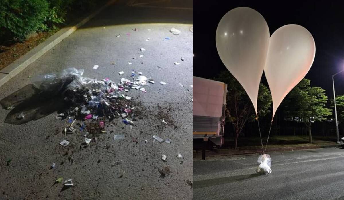 Habrían sido más de 150 globos que llegaron a Corea del Sur