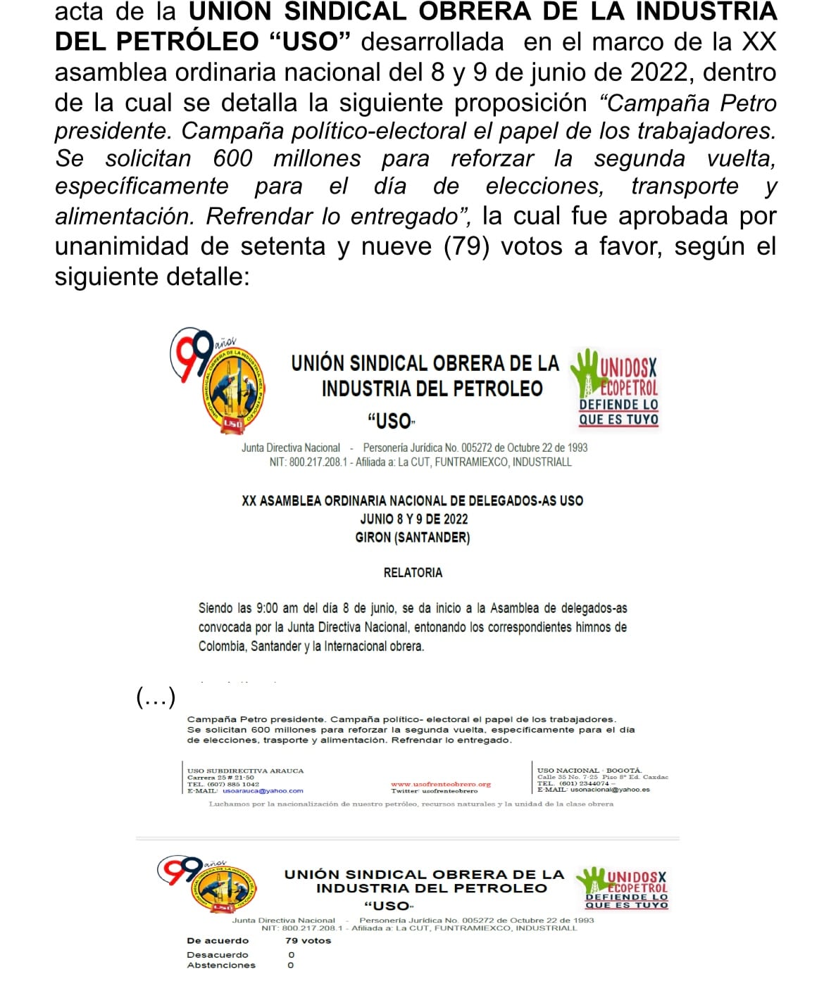 Documento pliego de cargos campaña Petro aporte Uso