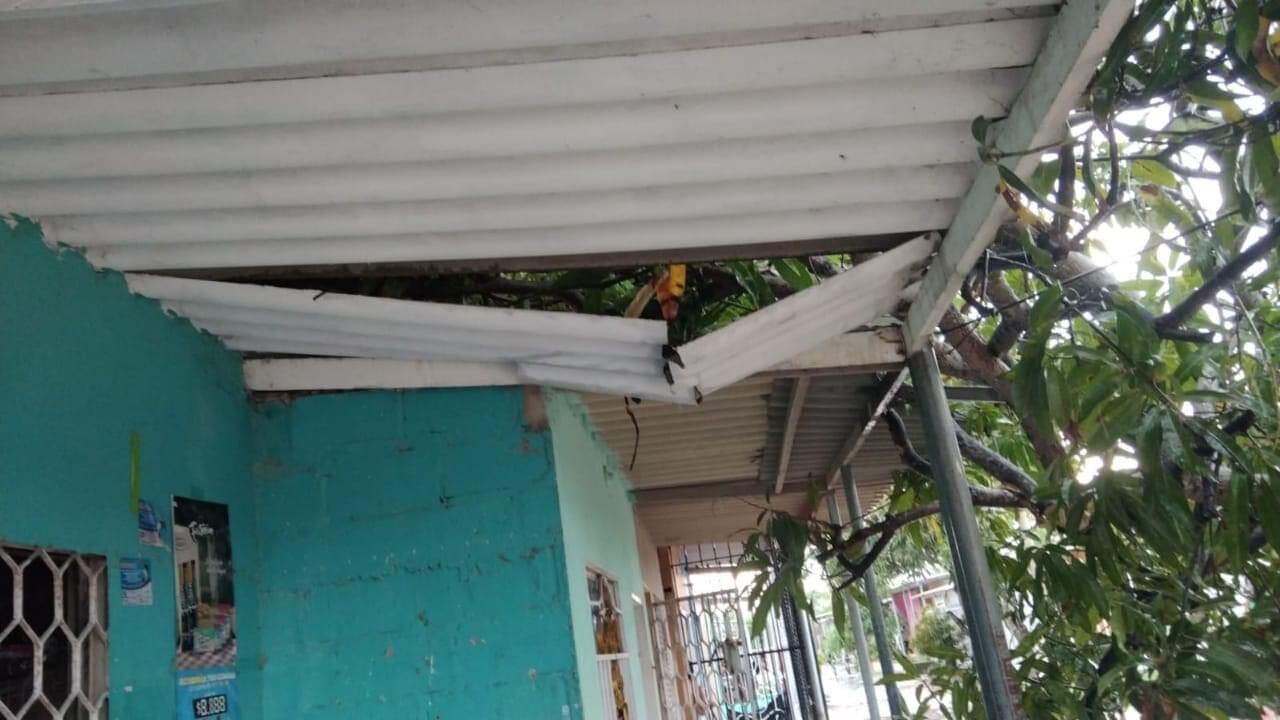 Viviendas afectadas en Malambo, Atlántico.