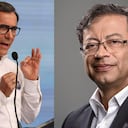 El general (r) Jorge Luis Vargas y el presidente Gustavo Petro.