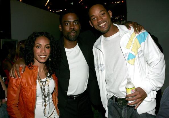 Fotografía de Jada Pinkett Smith, Chris Rock y Will Smith en la edición número 18 de los Kids Choice Awards, en 2005.