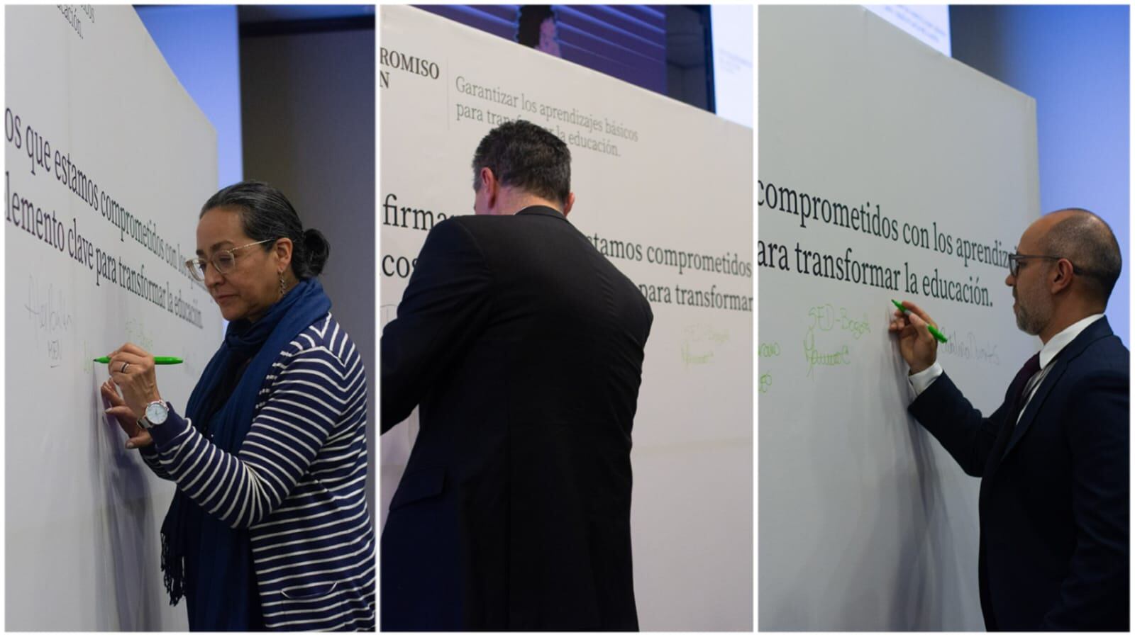 Ximena Dueñas ( Banco Interamericano de Desarrollo)-  Horacio Álvarez ( Banco Mundial) - Gustavo Payan( Juntos Aprendemos)