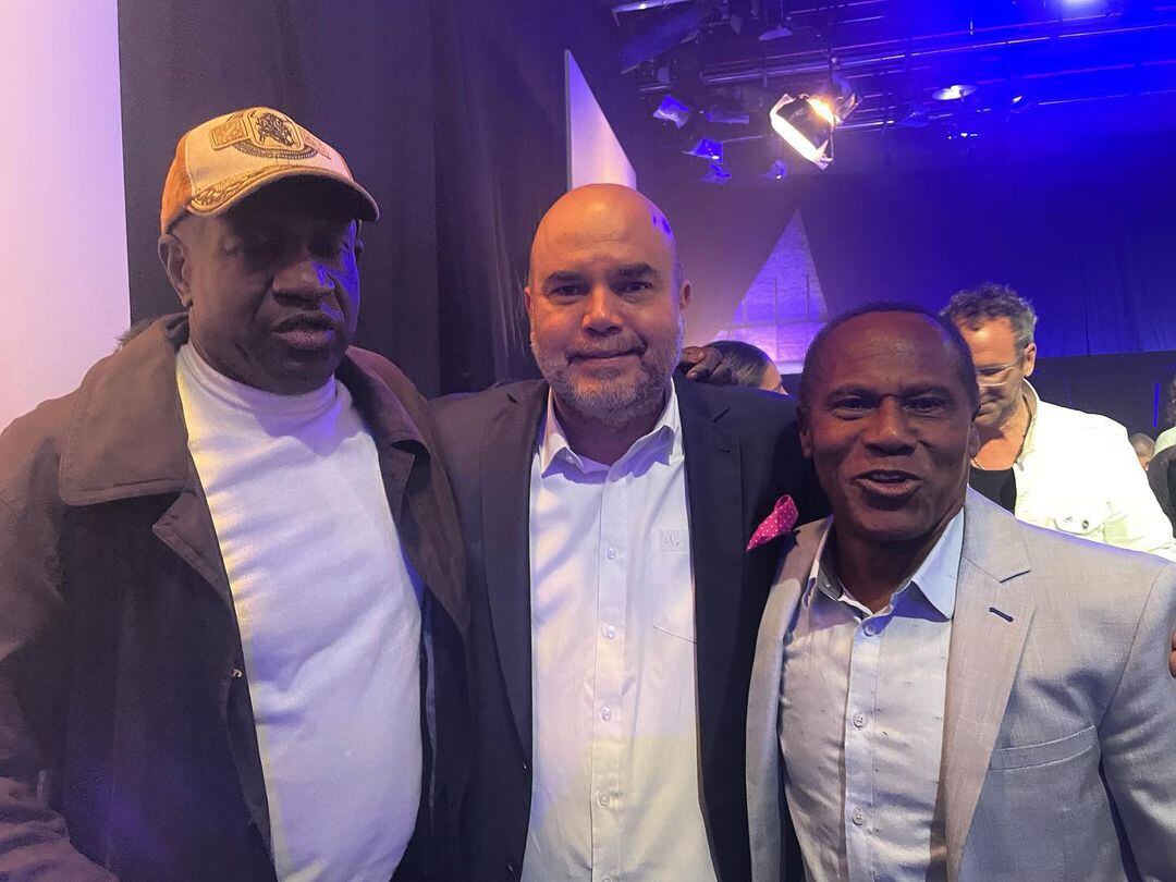 Marocco junto al 'Tren' Valencia y Willington Ortíz, glorias del fútbol colombiano