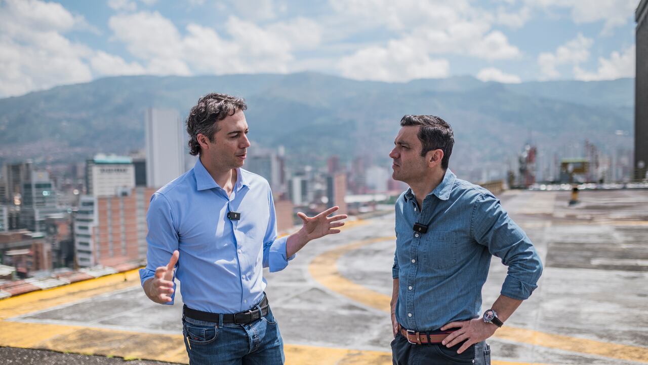 Juan Diego Alvira con Daniel Quintero Alcalde de Medellín