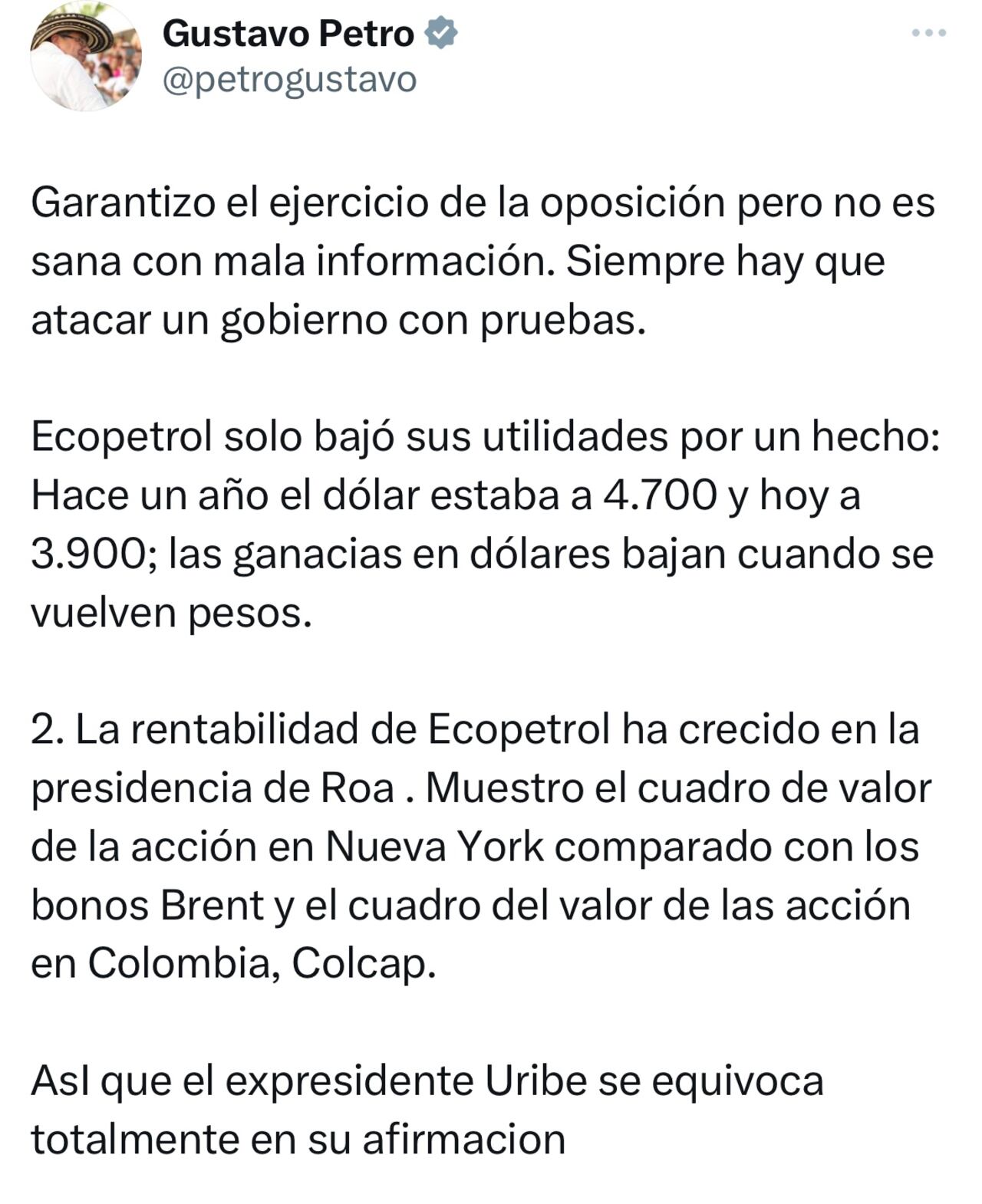 Mensaje presidente Gustavo Petro