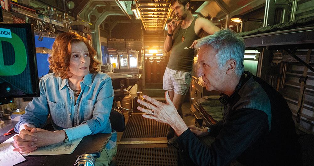 Sigourney Weaver y James Cameron trabajan de nuevo. Se conocieron en el set de Aliens en 1986.
