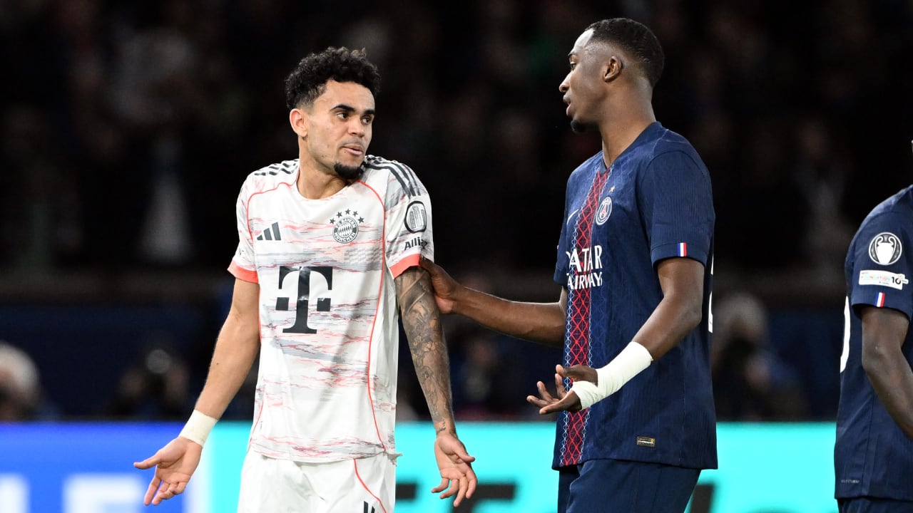 Luis Díaz el día que fue expulsado en Champions League ante PSG