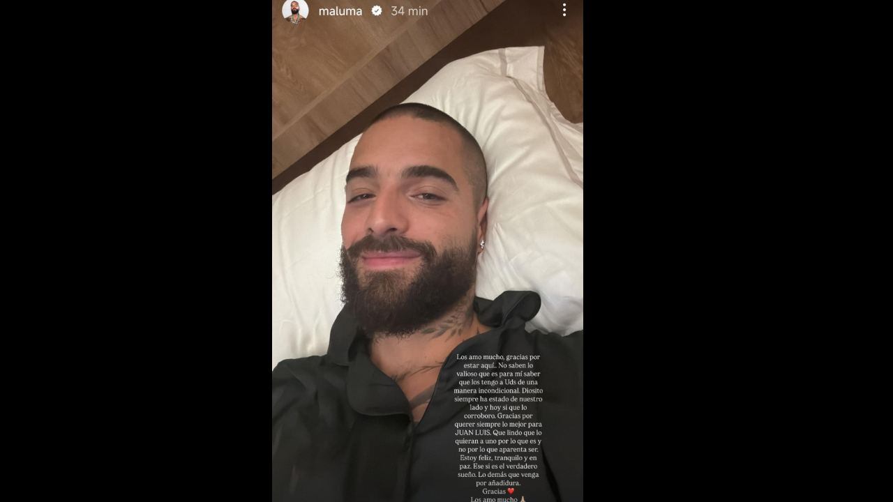 Maluma dejó un sentido mensaje en su cuenta de Instagram.