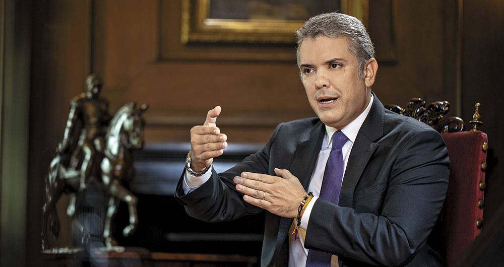 El entonces presidente Iván Duque llevó la espada de Bolívar a la Casa de Nariño. 