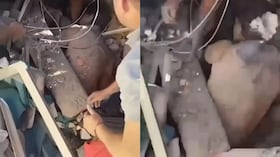 El milagroso rescate de un bebé y su mamá de los escombros en Cali.