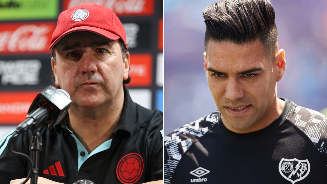 Néstor Lorenzo y Falcao García, técnico y delantero de la Selección Colombia