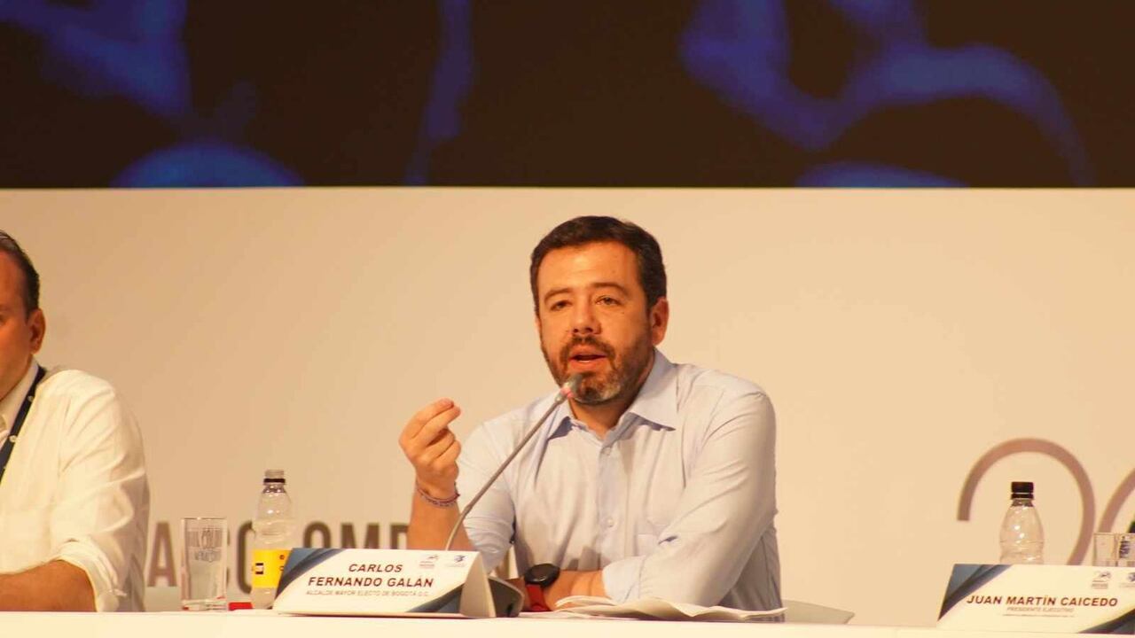 El alcalde electo de Bogotá, Carlos Fernando Galán, desde el Congreso Nacional de Infraestructura en Cartagena.